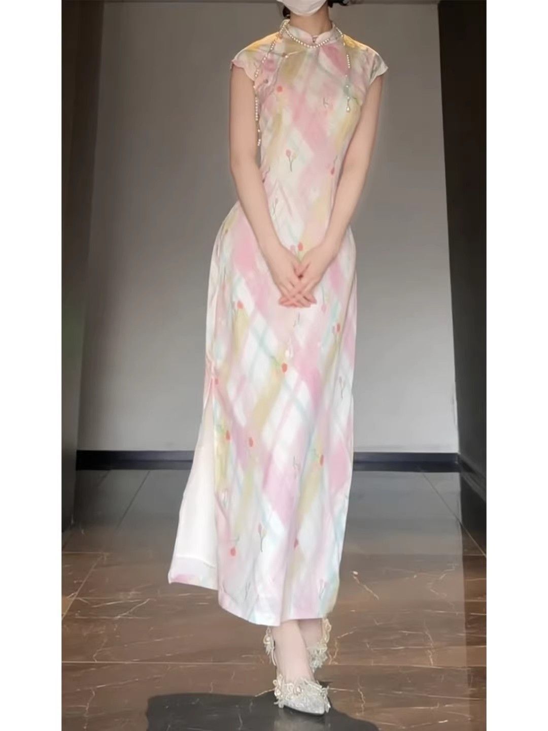 Chinese Style Modern Floral Im - Floral Summer Dress recension och pris