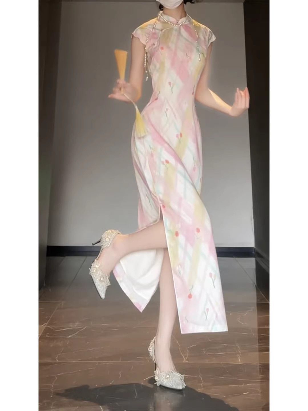 Chinese Style Modern Floral Im - Floral Summer Dress recension och pris