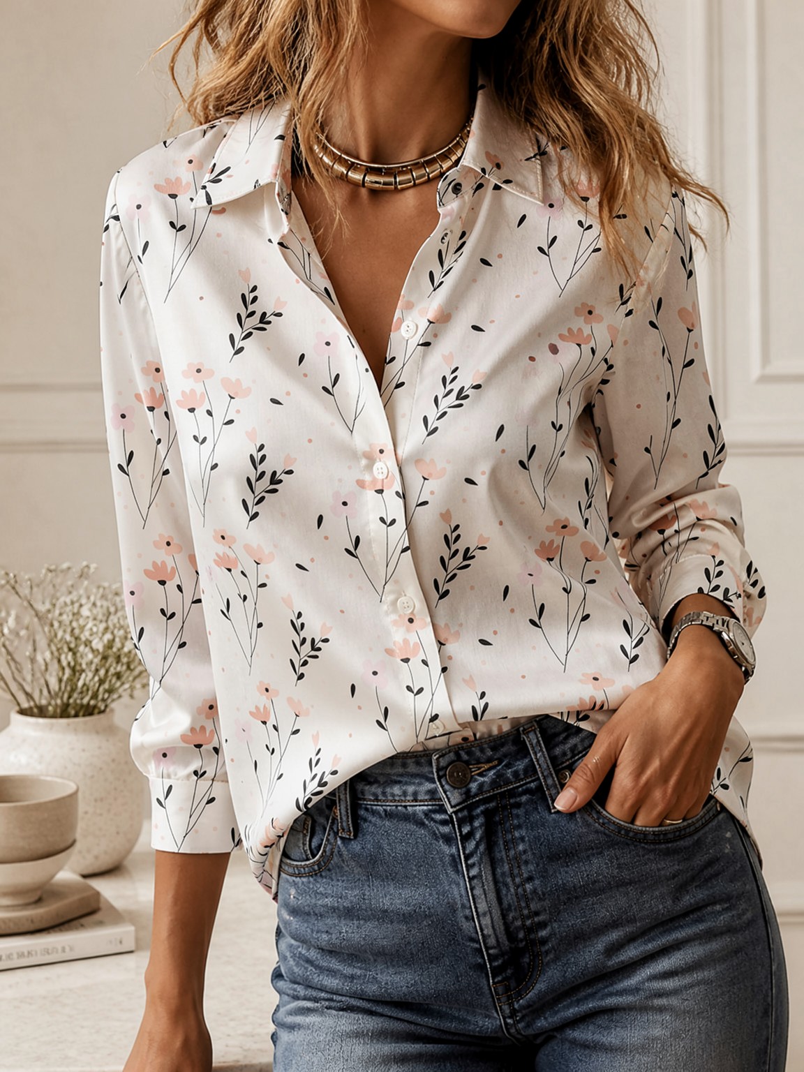 2026Minimalist Button Down Lon - Women'S Fashion Tops recension och pris