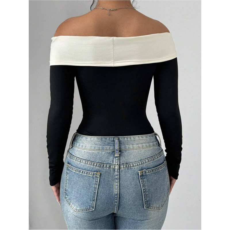 Bowknot Decor Off Shoulder Bod - Women Fashion Wear recension och pris